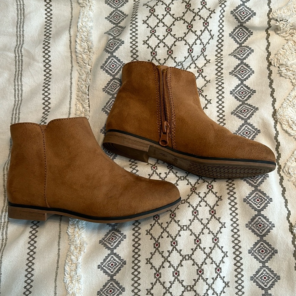 Faux suede chelsea bootie